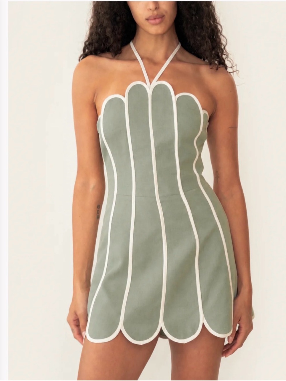 Azulu Lenny Dress In Seafoam